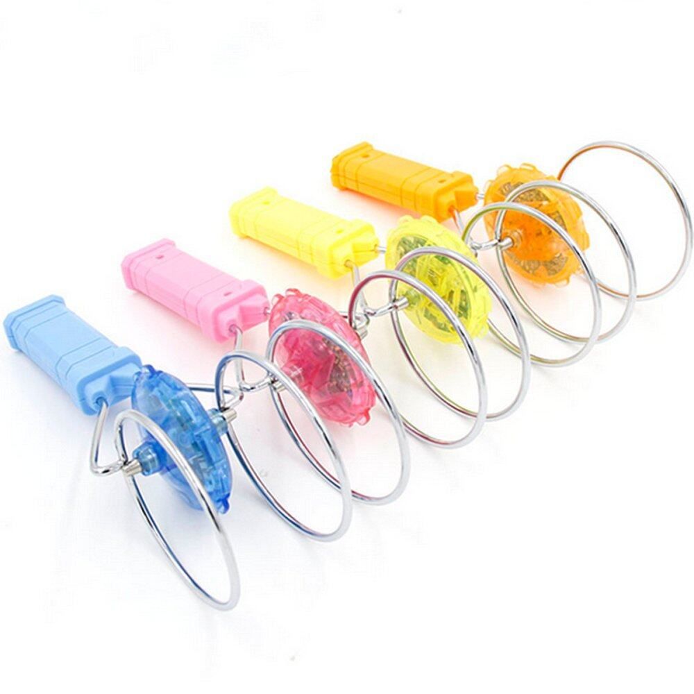 Flashing Light Up Gyro Wheel Magnetic Kinetic Wheel Science Kids Children Toy