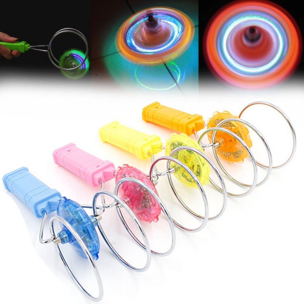 Flashing Light Up Gyro Wheel Magnetic Kinetic Wheel Science Kids Children Toy