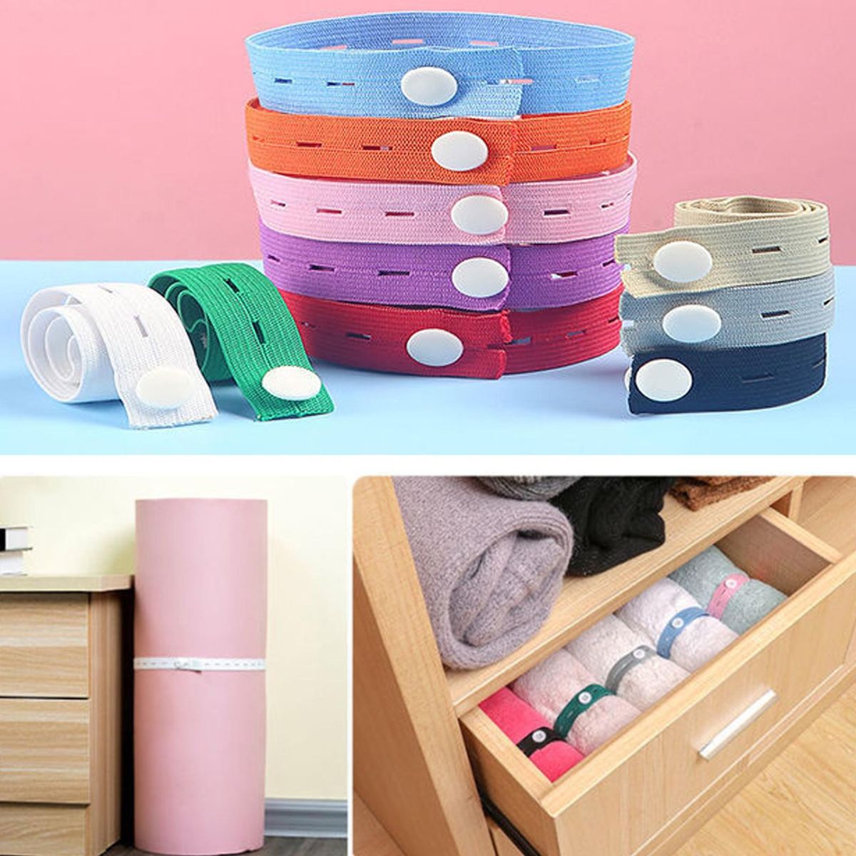 10Pcs Storage Band Pillow Quilt Storage Strap Multicolor