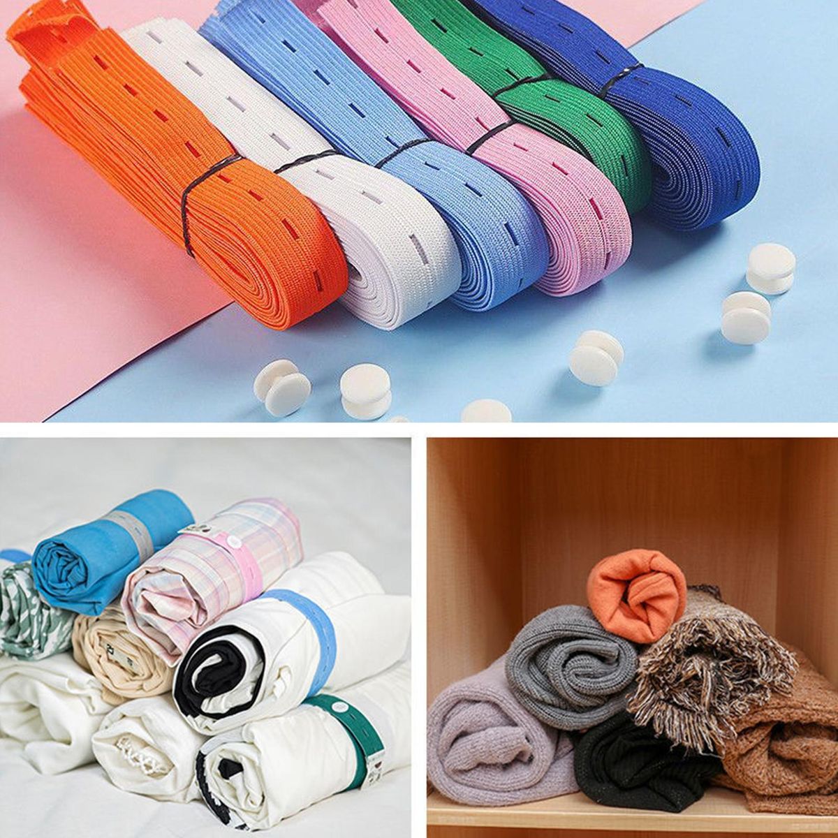 10Pcs Storage Band Pillow Quilt Storage Strap Multicolor