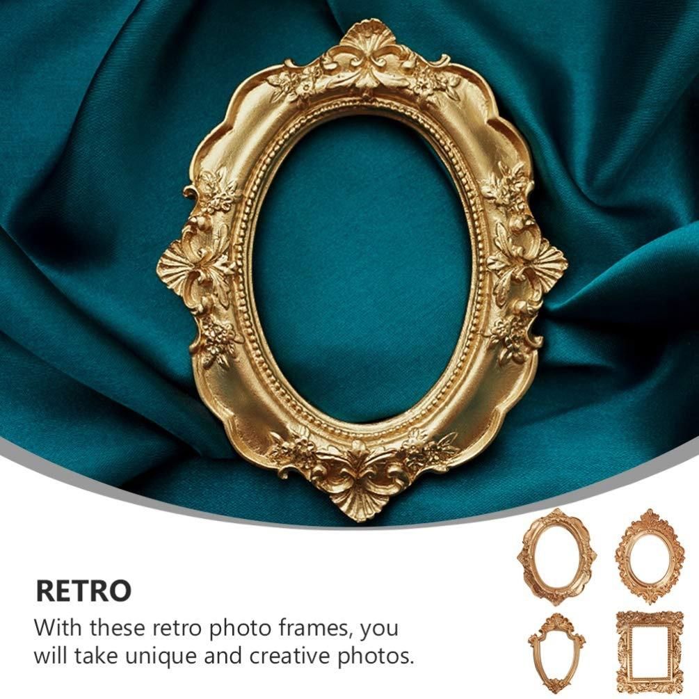 4 Pcs Vintage Picture Frame Antique Photo Frame Wall