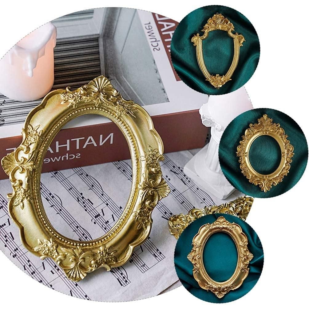 4 Pcs Vintage Picture Frame Antique Photo Frame Wall
