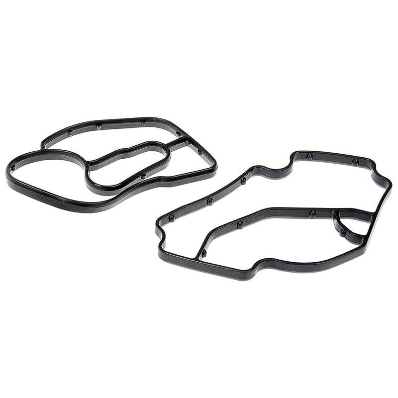 2Pcs Black Rubber Oil Filter Housing Gasket for Mercedes