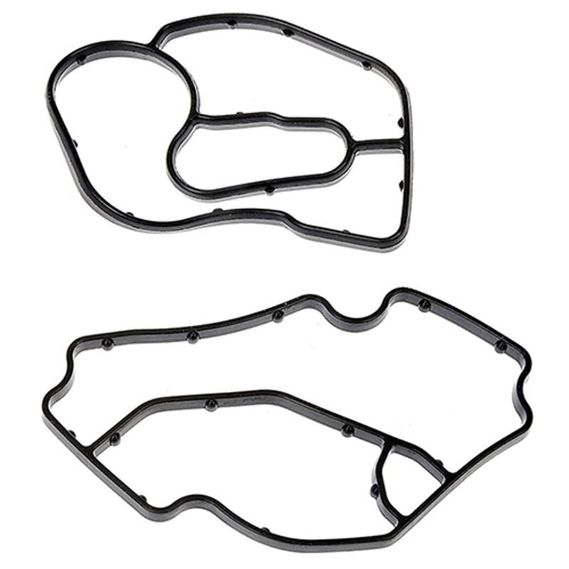 2Pcs Black Rubber Oil Filter Housing Gasket for Mercedes
