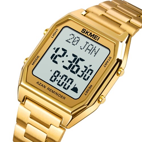 1763 Unisex Wristwatch With Islamic Calendar - Gold