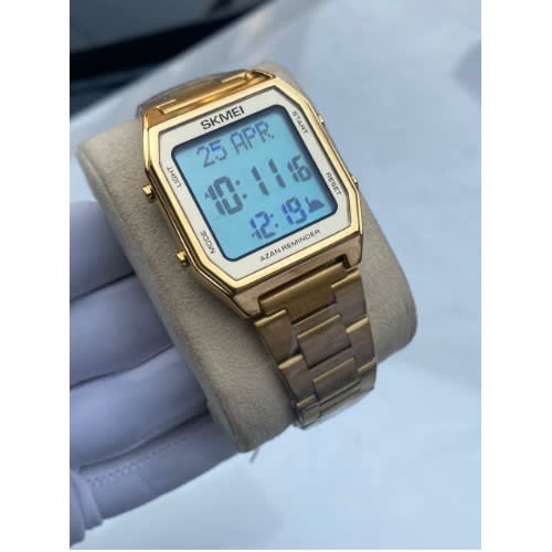 1763 Unisex Wristwatch With Islamic Calendar - Gold