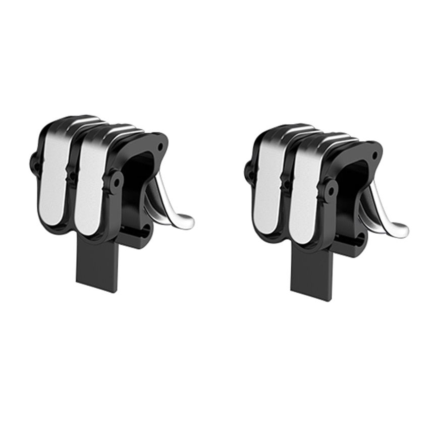 1 Pair Pubg Controller New Six-finger Linkage Button Assist Gamepad Mobile Trigger Game Shooter Free Fire Android Phone Joystick
