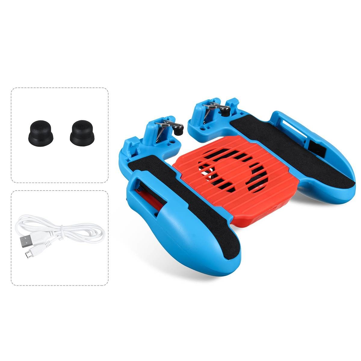 H5 Mobile Phone Gamepad Grip Controller Fire-Button Shooter Cooling Fan Trigger Fire-Button For IPhone For Free-Fire
