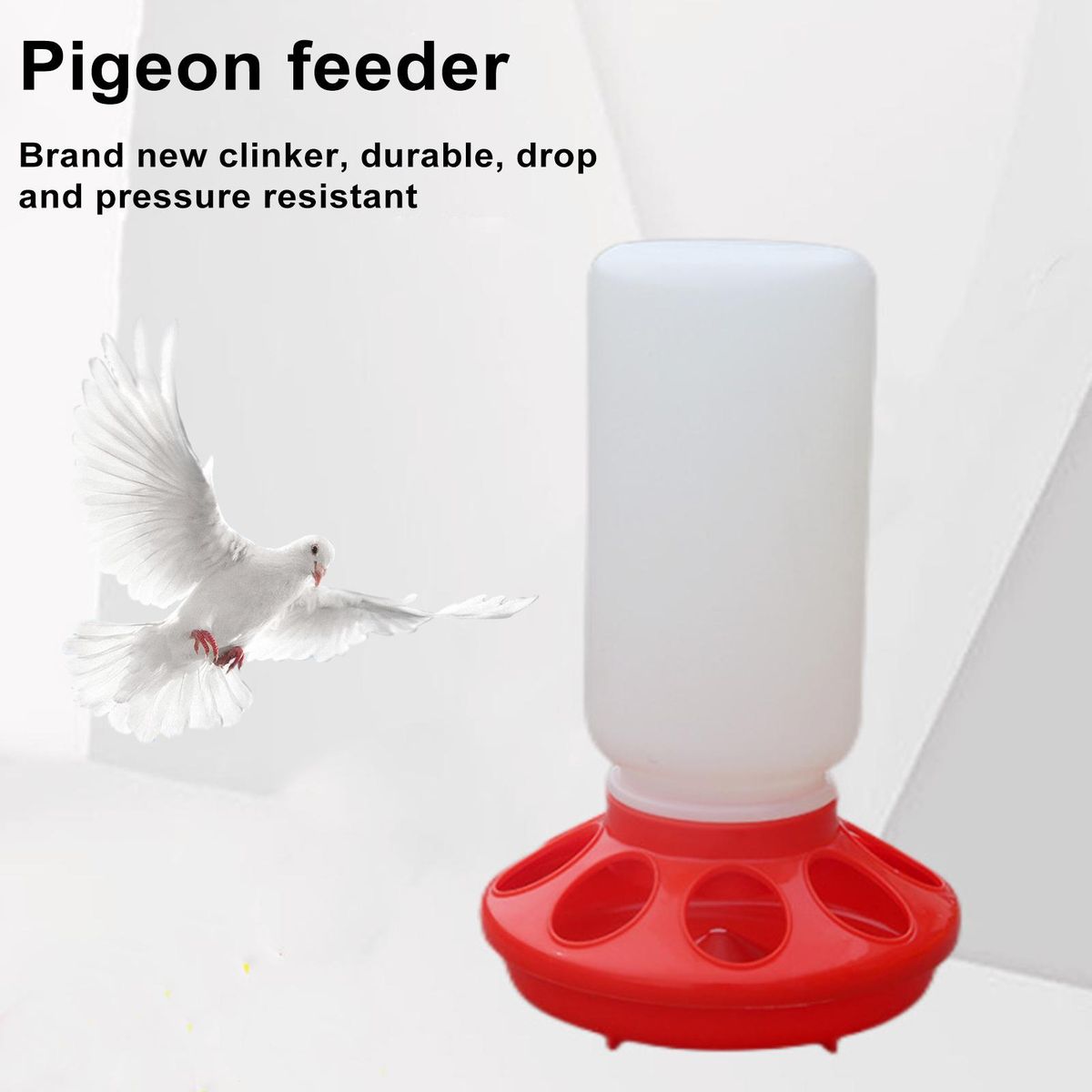 Easy to Clean Chicken Feeder Feather-friendly Poultry Feeders 2 Pack Red