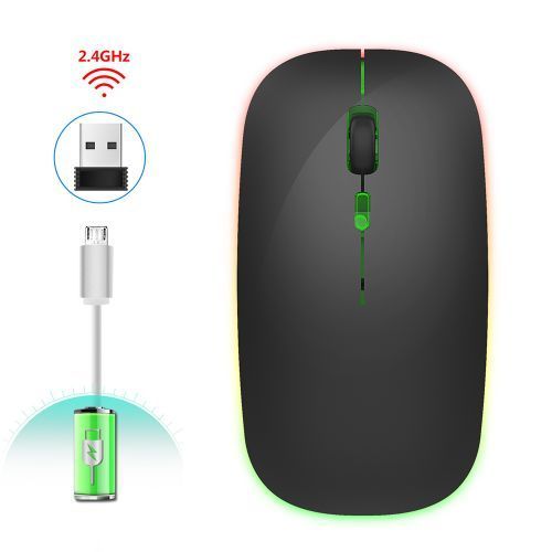 2.4G Wireless Mouse Slim Rechargeable 3 Adjustable DPI