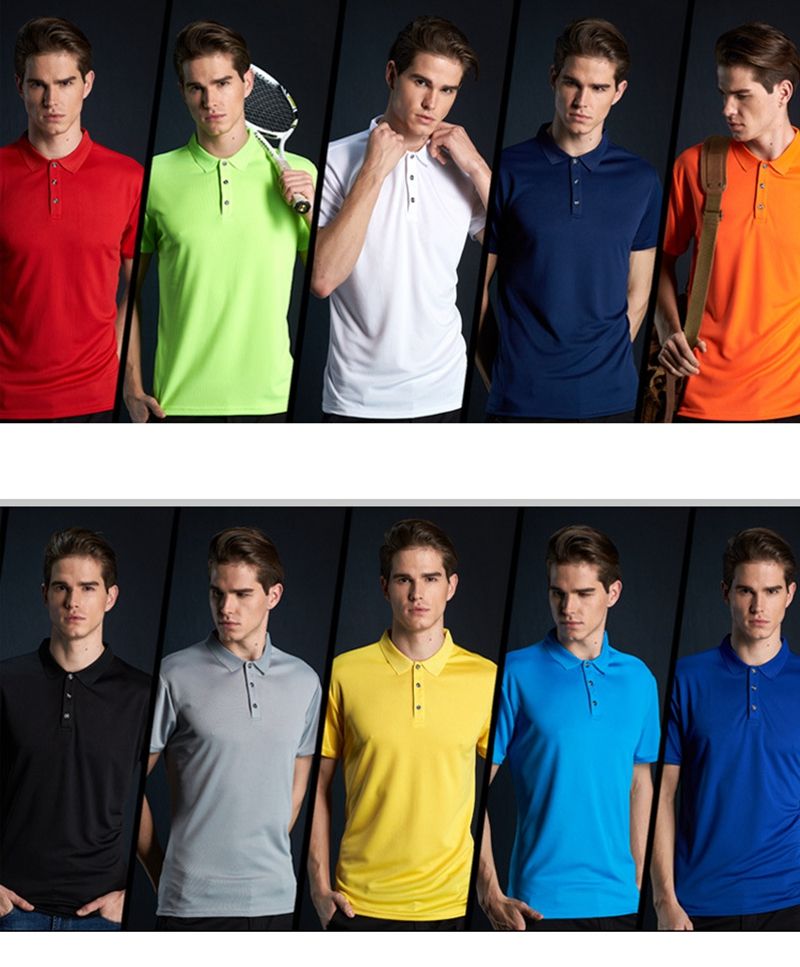 Dry Fast Men Outdoor Sports Golf Short Sleeve Polo Shirts