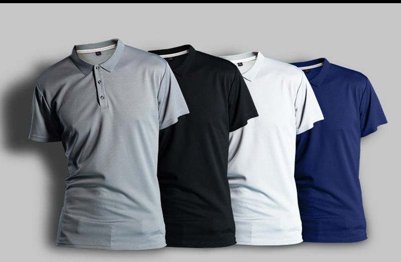 Dry Fast Men Outdoor Sports Golf Short Sleeve Polo Shirts