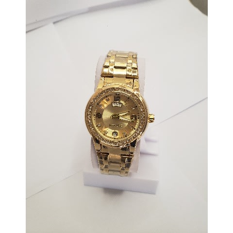 Gold Studded Time And Date Watch
