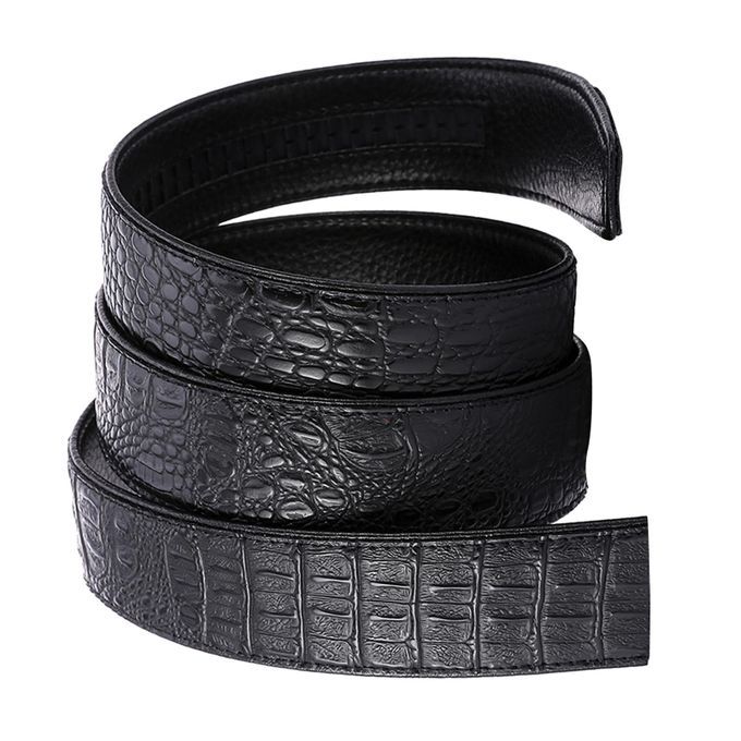 Luxury Men's Automatic Buckle Belt Strap Black Brown Leather Black 2