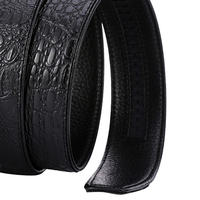 Luxury Men's Automatic Buckle Belt Strap Black Brown Leather Black 2