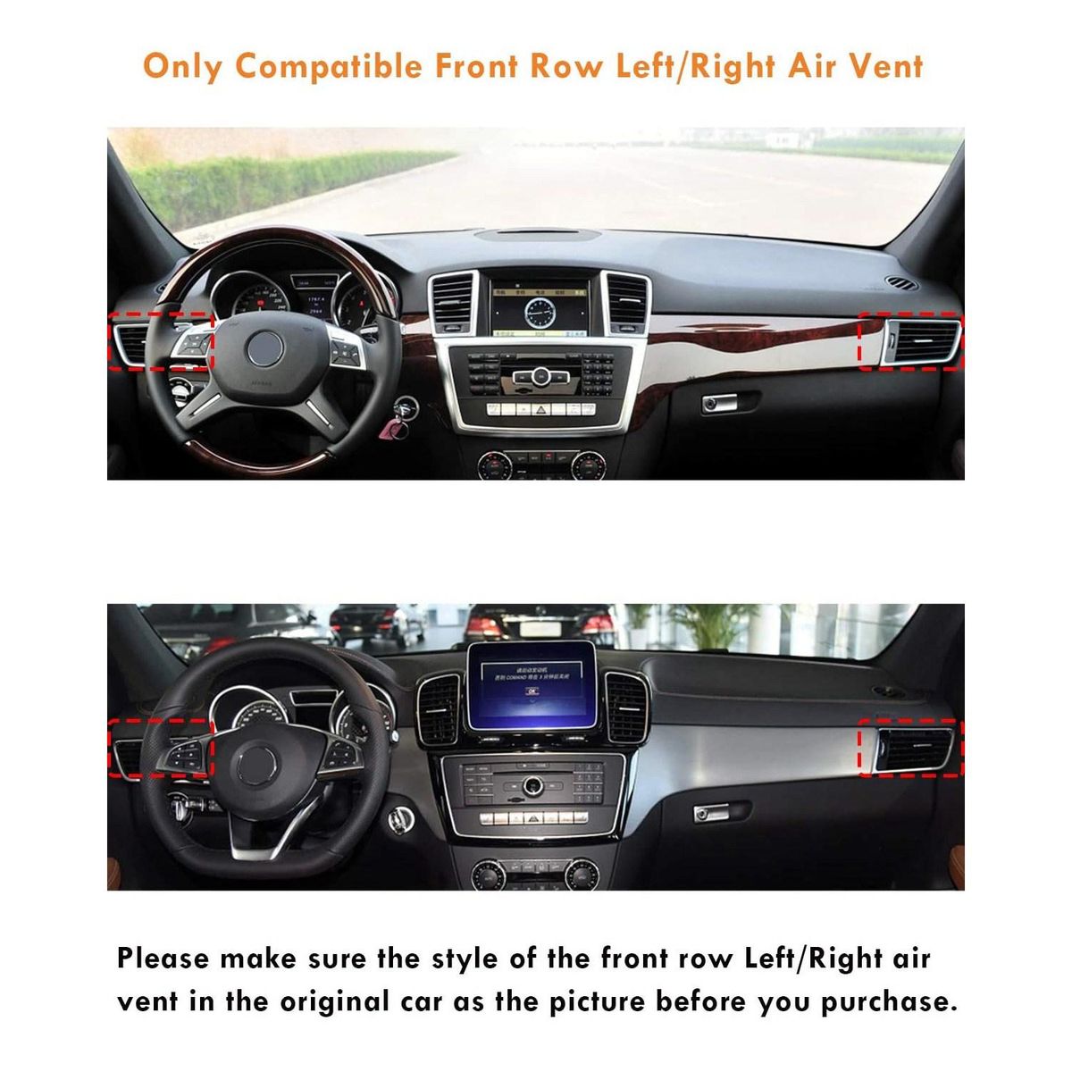 for Mercedes Benz Front Left Right Air Vent