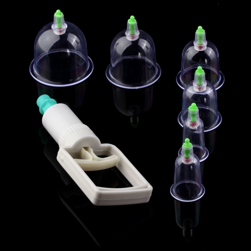 Set 6 Body Medical Chinese Portable Kit Vacuum Cups Cupping Newest Massage Therapy