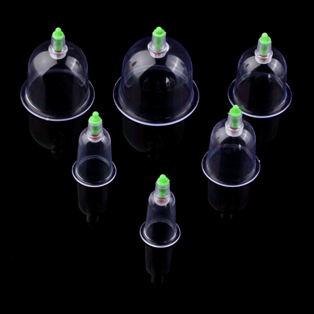 Set 6 Body Medical Chinese Portable Kit Vacuum Cups Cupping Newest Massage Therapy