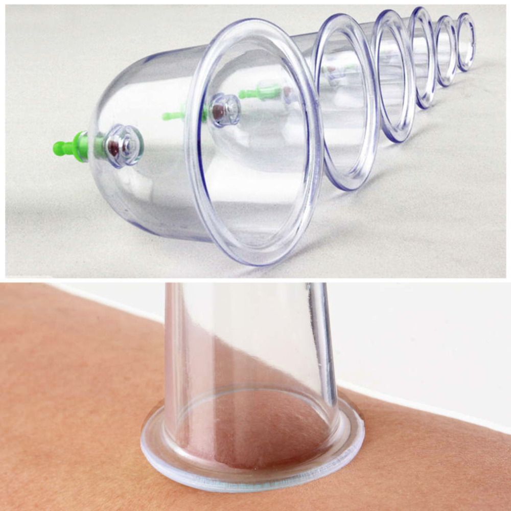Set 6 Body Medical Chinese Portable Kit Vacuum Cups Cupping Newest Massage Therapy