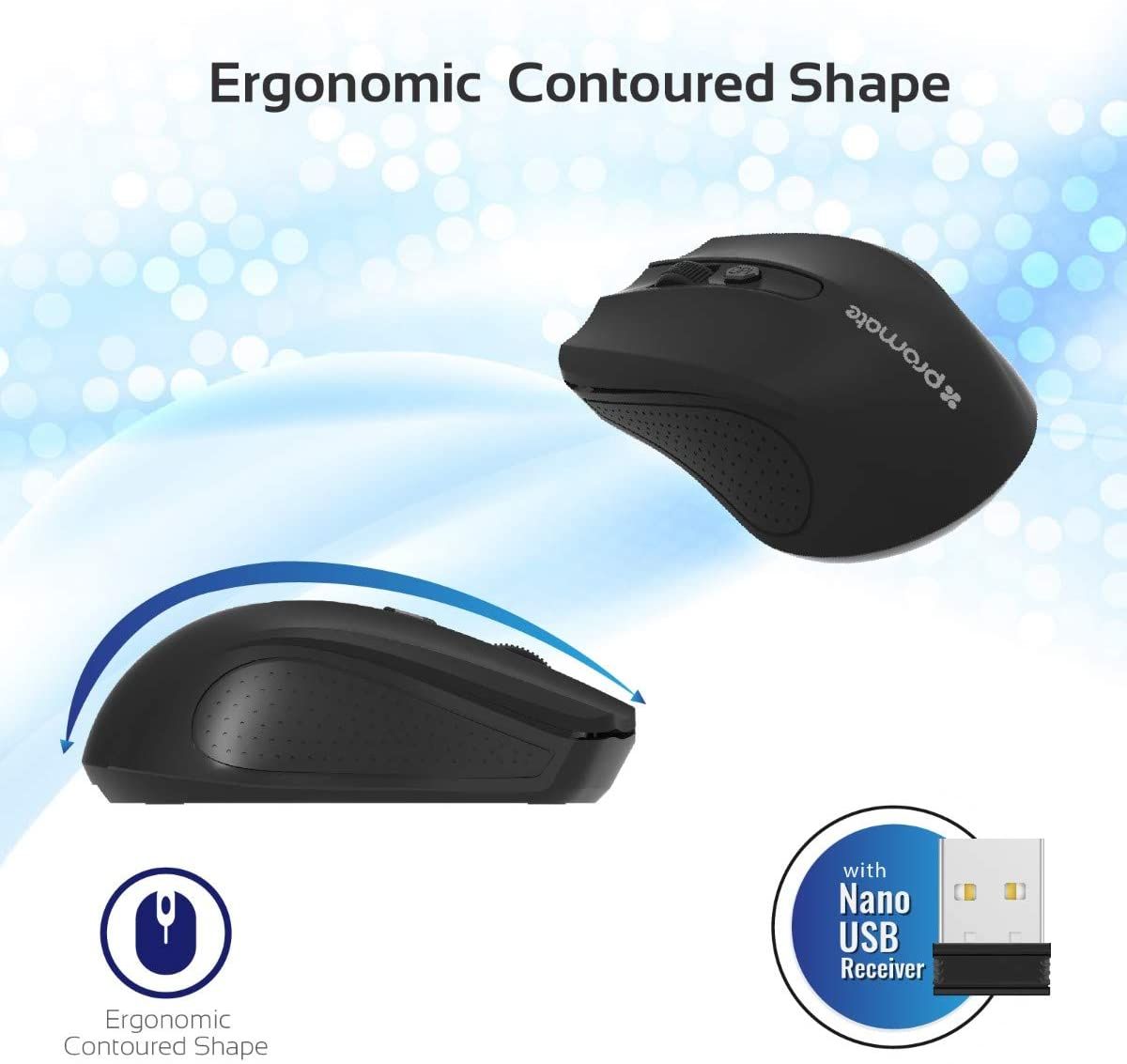 Ultra Fast Wireless Optical Mouse - Clix-8 - Mac OS/ Windows/ Android