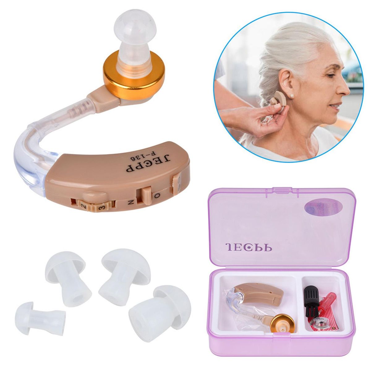 Sound Amplifier Hearing Aids In Ear Hearing Enhancement Device