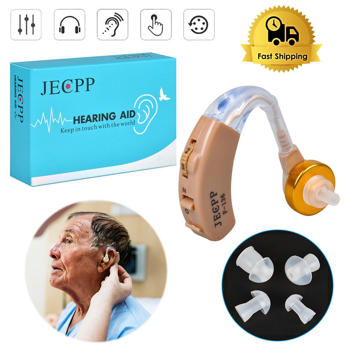 Sound Amplifier Hearing Aids In Ear Hearing Enhancement Device