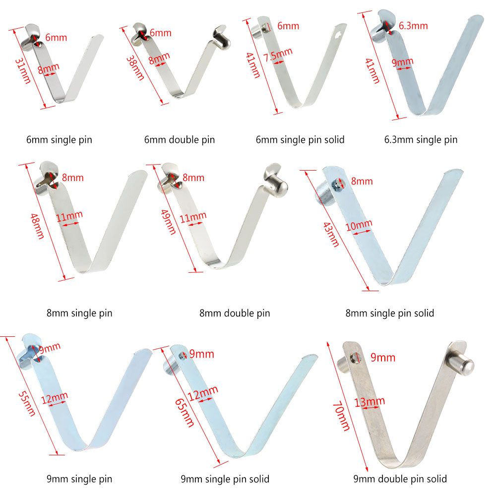 6pcs Kayak Paddle Spring Clips Tent Pole Clips Push Button