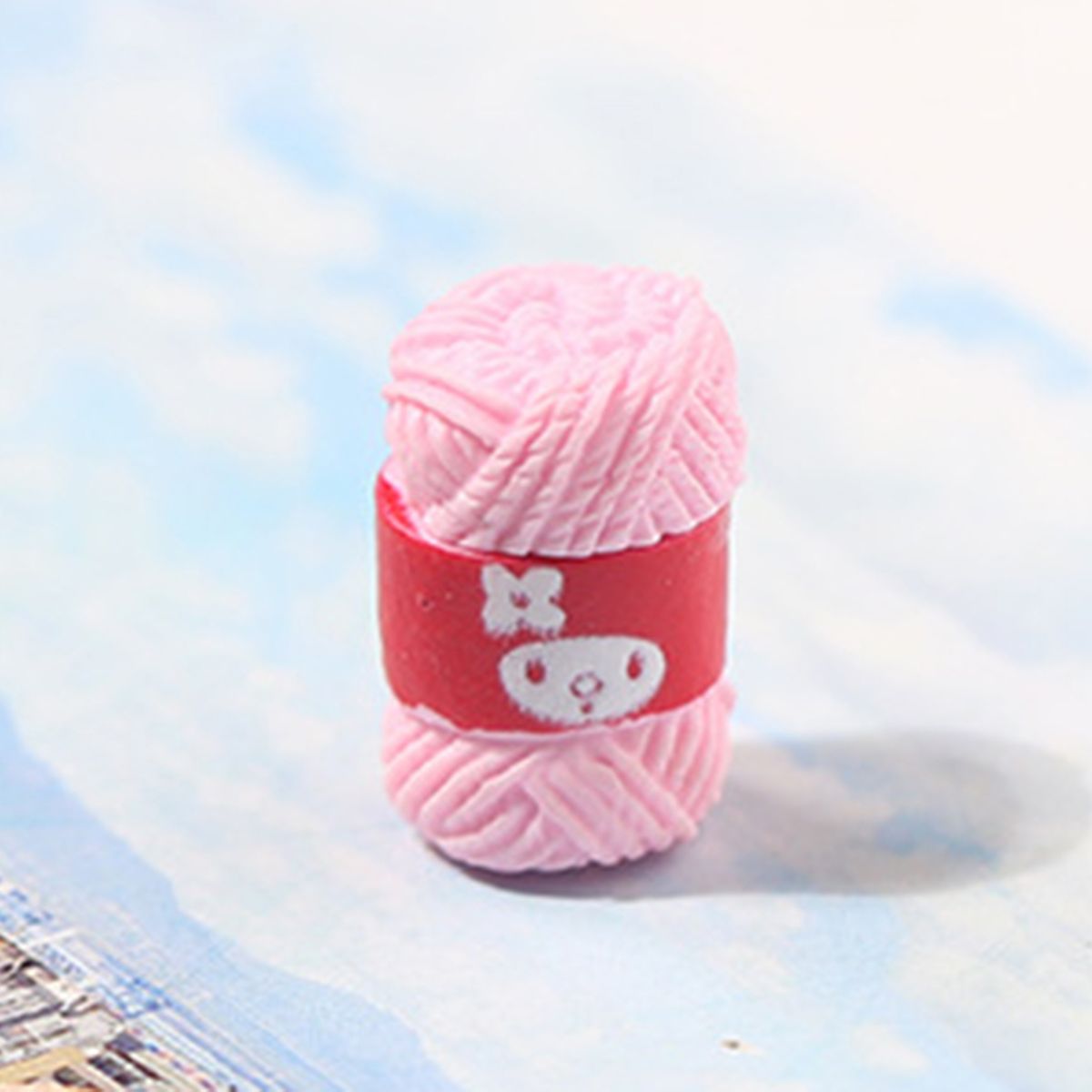 3Pcs Resin Yarn Ball Exquisite Handicraft Toys Vivid-Pink