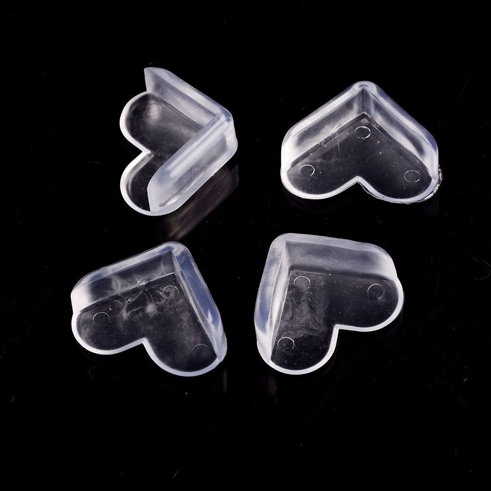 4PCS New Love Heart Desigh Baby Safety Silicone Protector Table Corner Edge Guards Cover Children Anti Collision 5*4*2CM