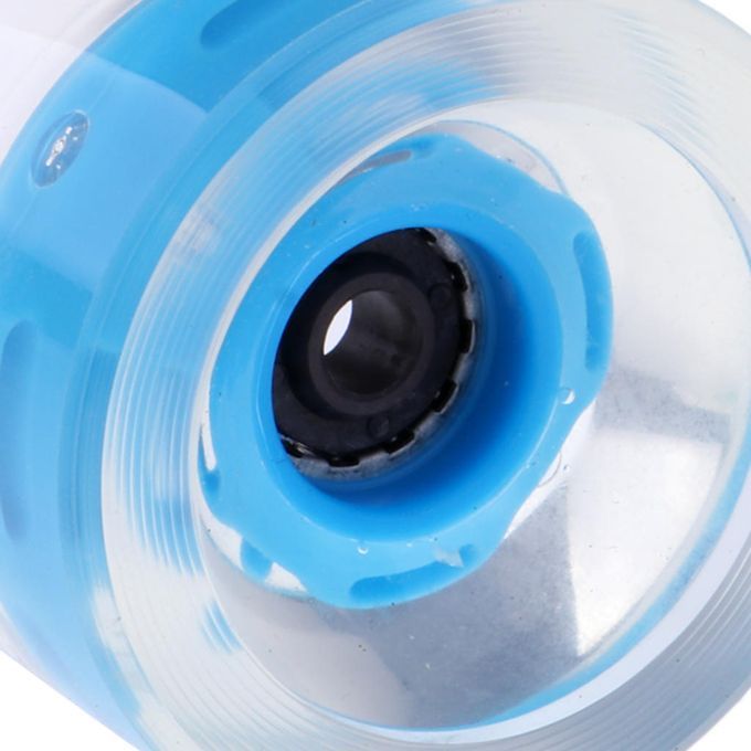 4x Skateboard Light-Up Wheels Longboard Replacement Magnetic Blue