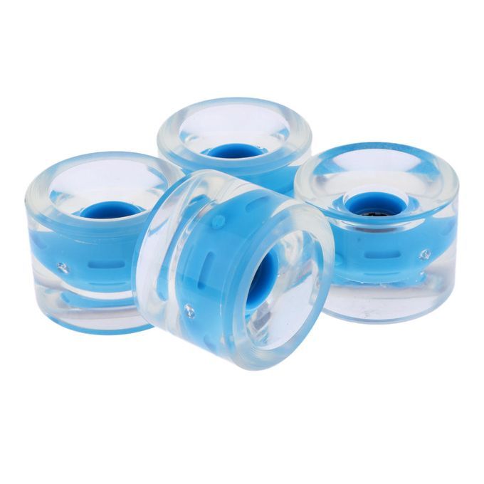 4x Skateboard Light-Up Wheels Longboard Replacement Magnetic Blue