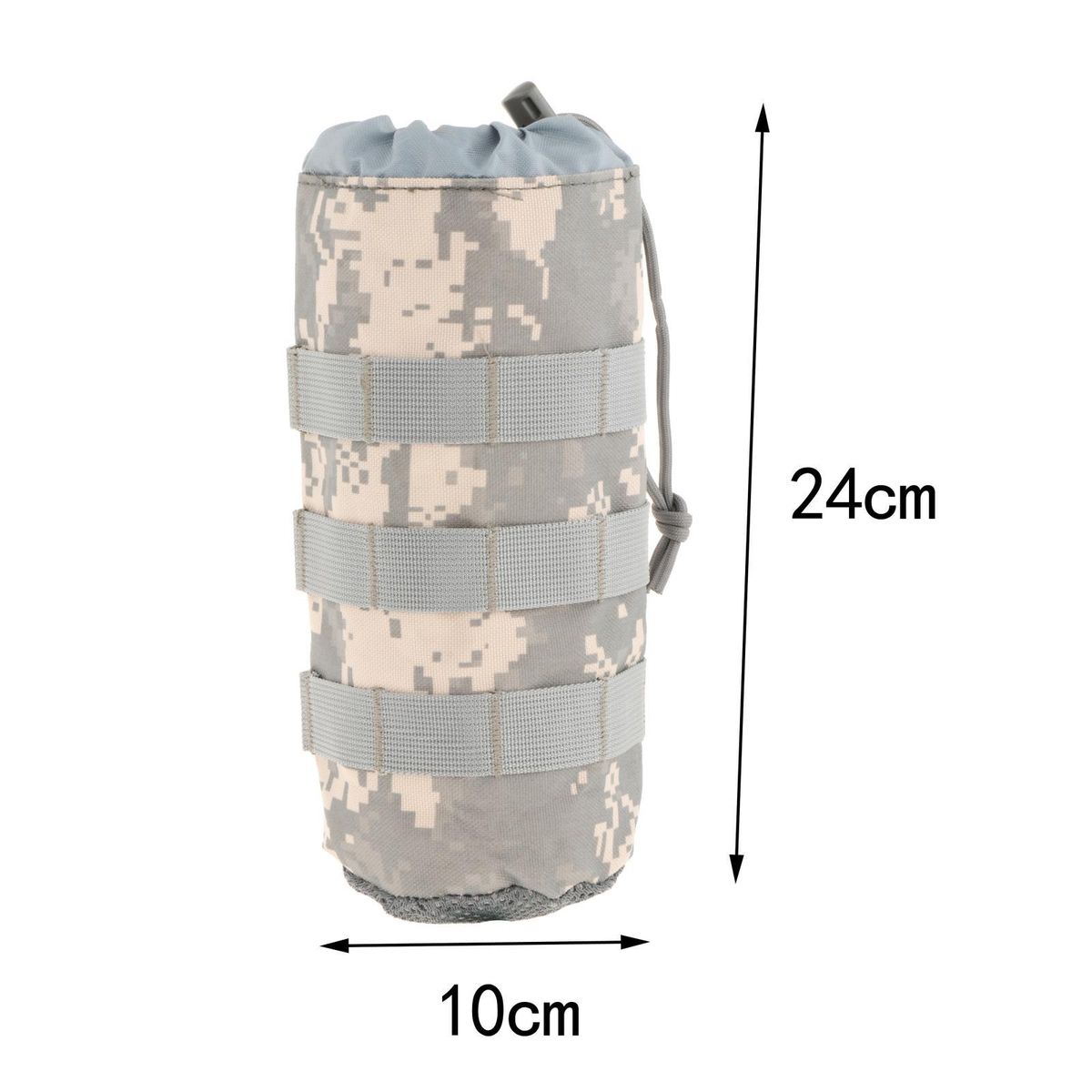 Molle Water Bottle Pouch  Drawstring ACU Digital