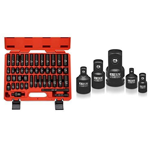 Neiko 02440A 38 Drive Impact Socket Set 44 Piece Deep And Sh