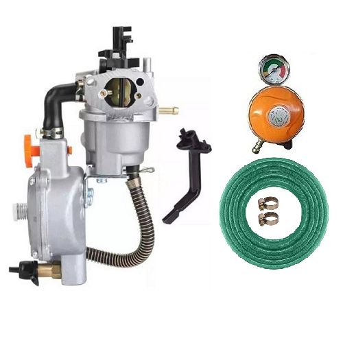 Lpg Caburetor For Medium Gen + Regulator, Hose & Clips