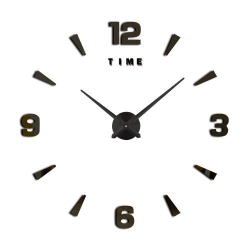 Stick On Wall Clock DIY 3D Large Art Wallclock