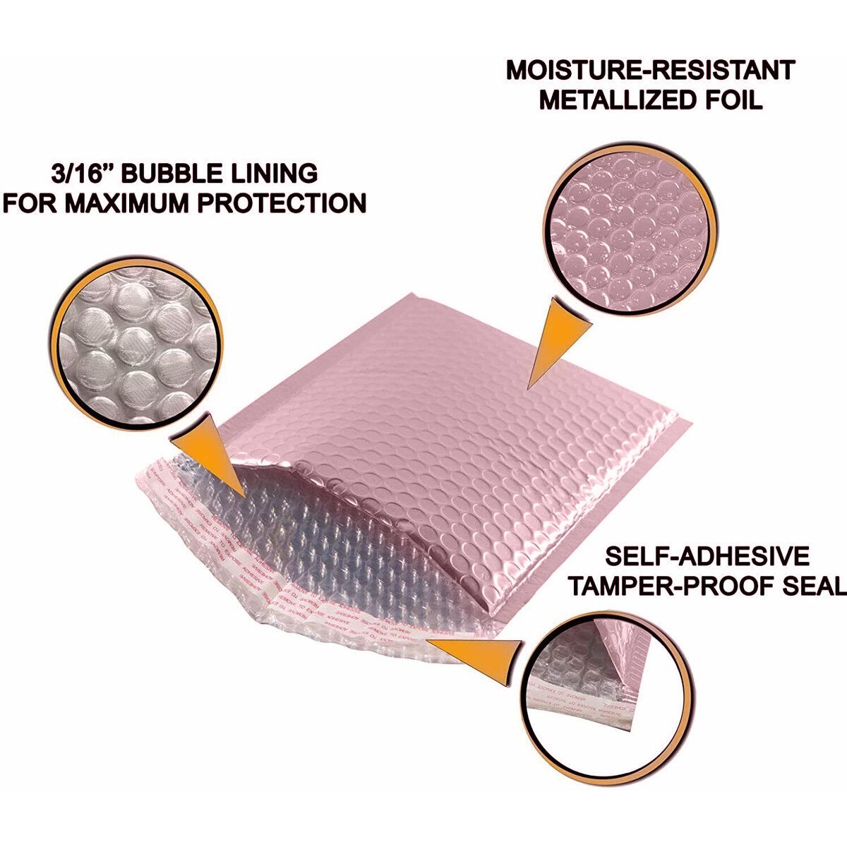 20pcs Rose Gold Bubble Envelope Foam Foil Shipping Mailing Bag Bubble -- 15x13cm / 15x20cm / 18x23cm / 20x28cm / 23x29cm 23x29cm