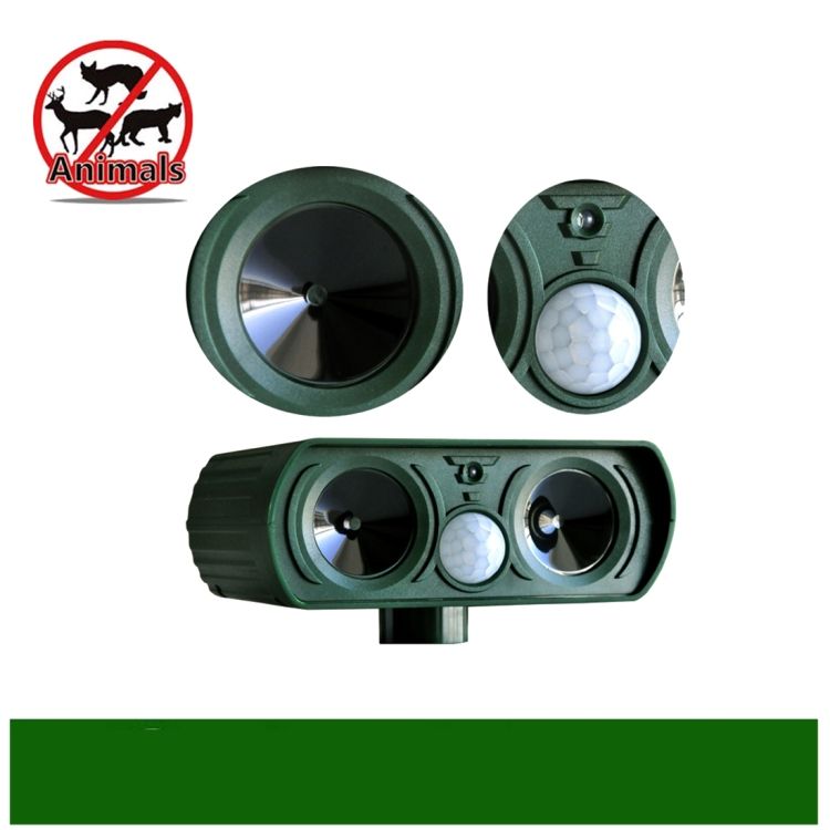 2 PCS RC-510 Ultrasonic Solar-powered Animal Repeller