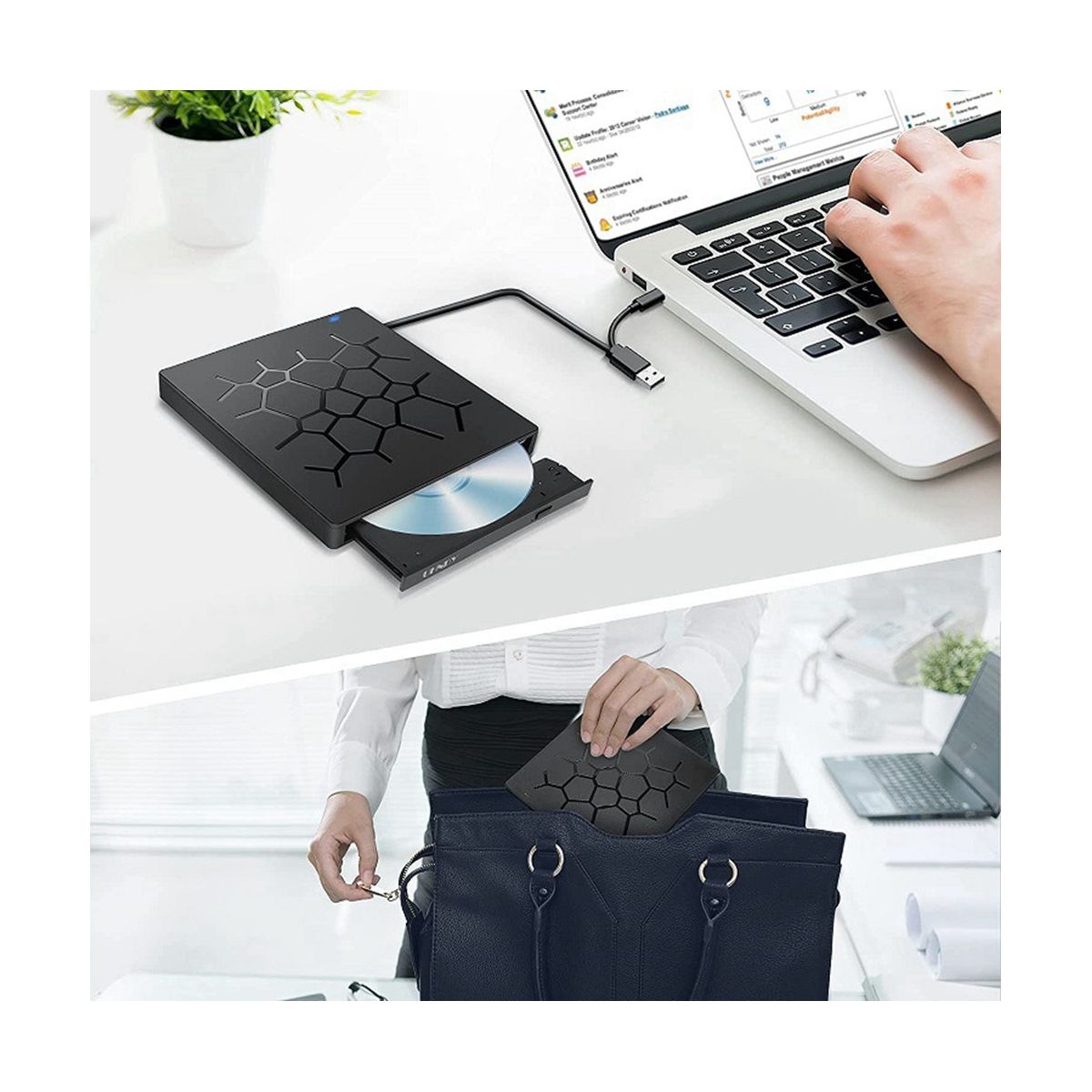 External CD/DVD Drive USB 3.0 Type-C DVD Drive Player Optical Drive