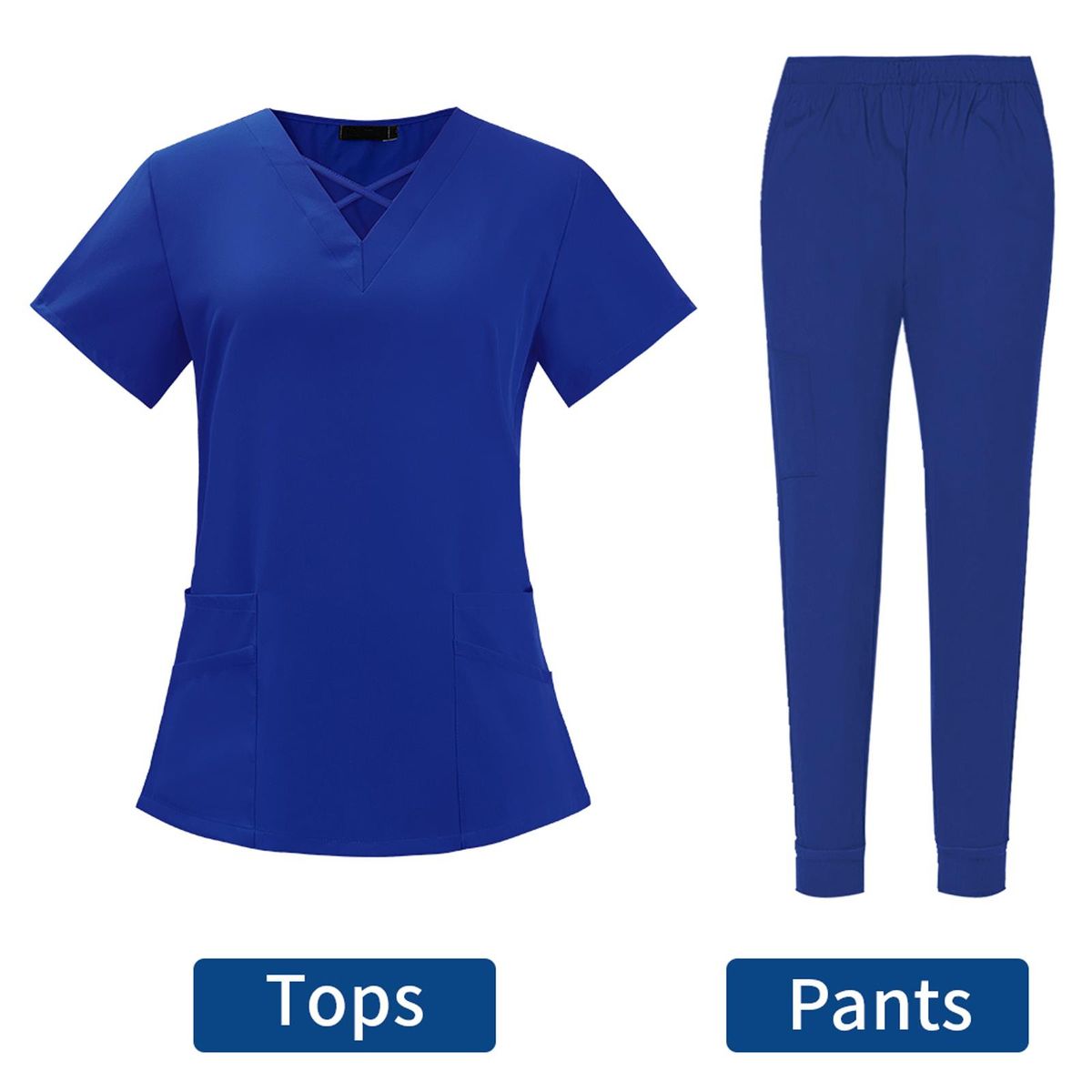 Scrub Set Spa Scrubs Uniform For Nurse Doctors Bright Blue