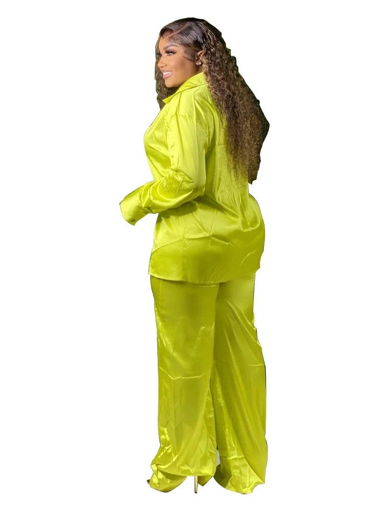Two Piece Pant Suits Sets Women 4XL Plus Size Full Sleeve Shirt Tops Outfits