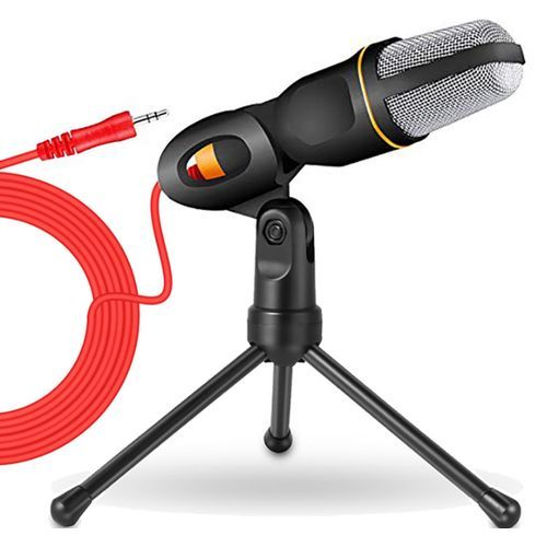 Professional Condenser Microphone Jack 3.5mm  With Tripod Works With Computer And Smart Mobile Phone