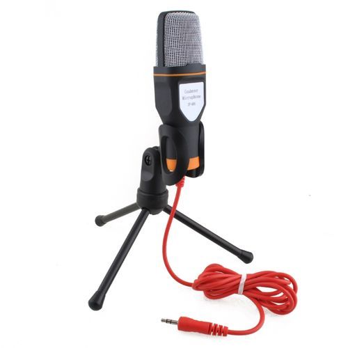 Professional Condenser Microphone Jack 3.5mm  With Tripod Works With Computer And Smart Mobile Phone