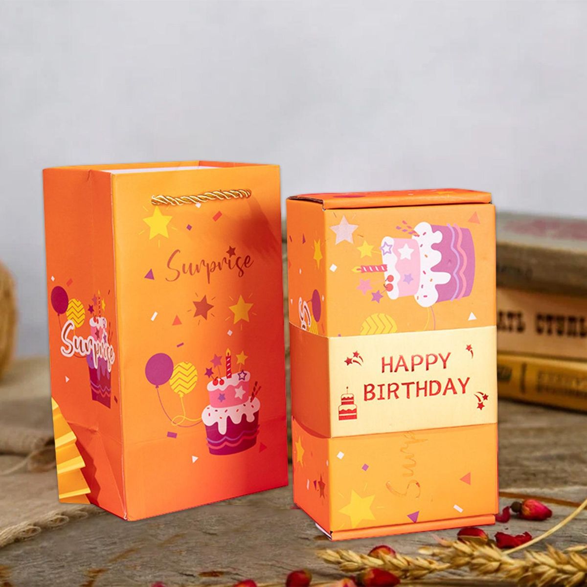 High-quality Cardboard Gift Box Surprise Bounce Gift Box for Gifting Yellow