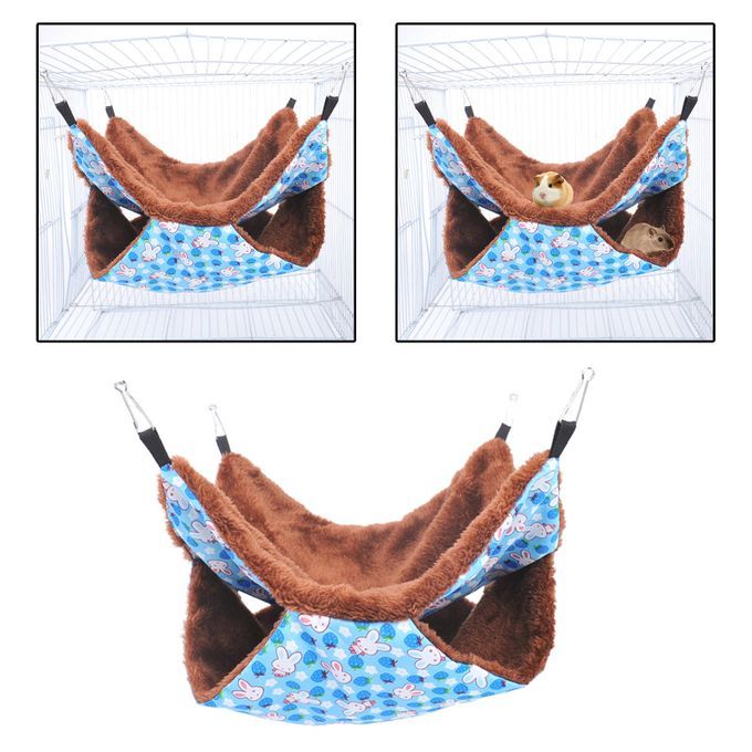 Pet Bird Hamster Ferret Rat Squirrel Hammock Hanging Cage Blue Rabbit