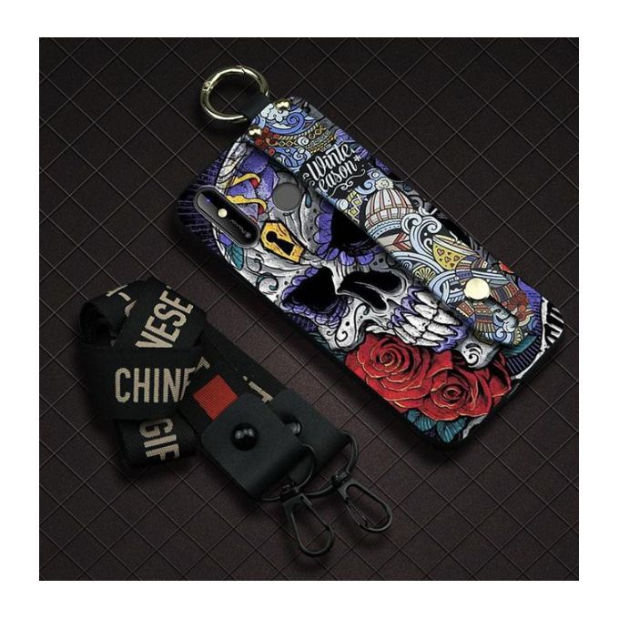 For Tecno Pouvoir3 Air Case Graffiti Wrist Band Stand Case