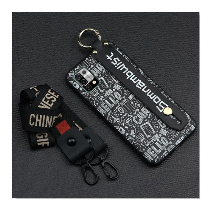 For Umidigi Power 5 Case Graffiti Wrist Band Stand Case