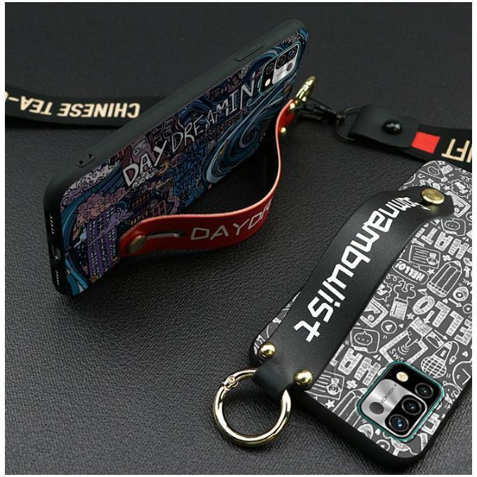 For Umidigi Power 5 Case Graffiti Wrist Band Stand Case