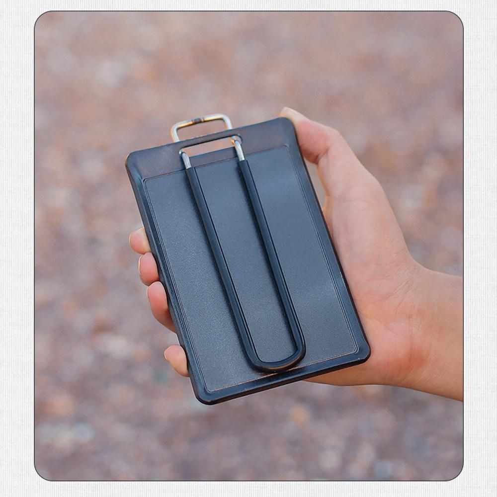 Iron Non-stick Barbecue Plate Outdoor Baking Tray Portable Camping Pincnic BBQ Cooking Device Frying Plate Detachable Handle Roasting Pan