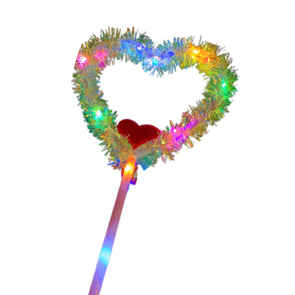 Love Heart Five-pointed Star LED Light Flashing Fairy Wand Glow Stick Kids Toy