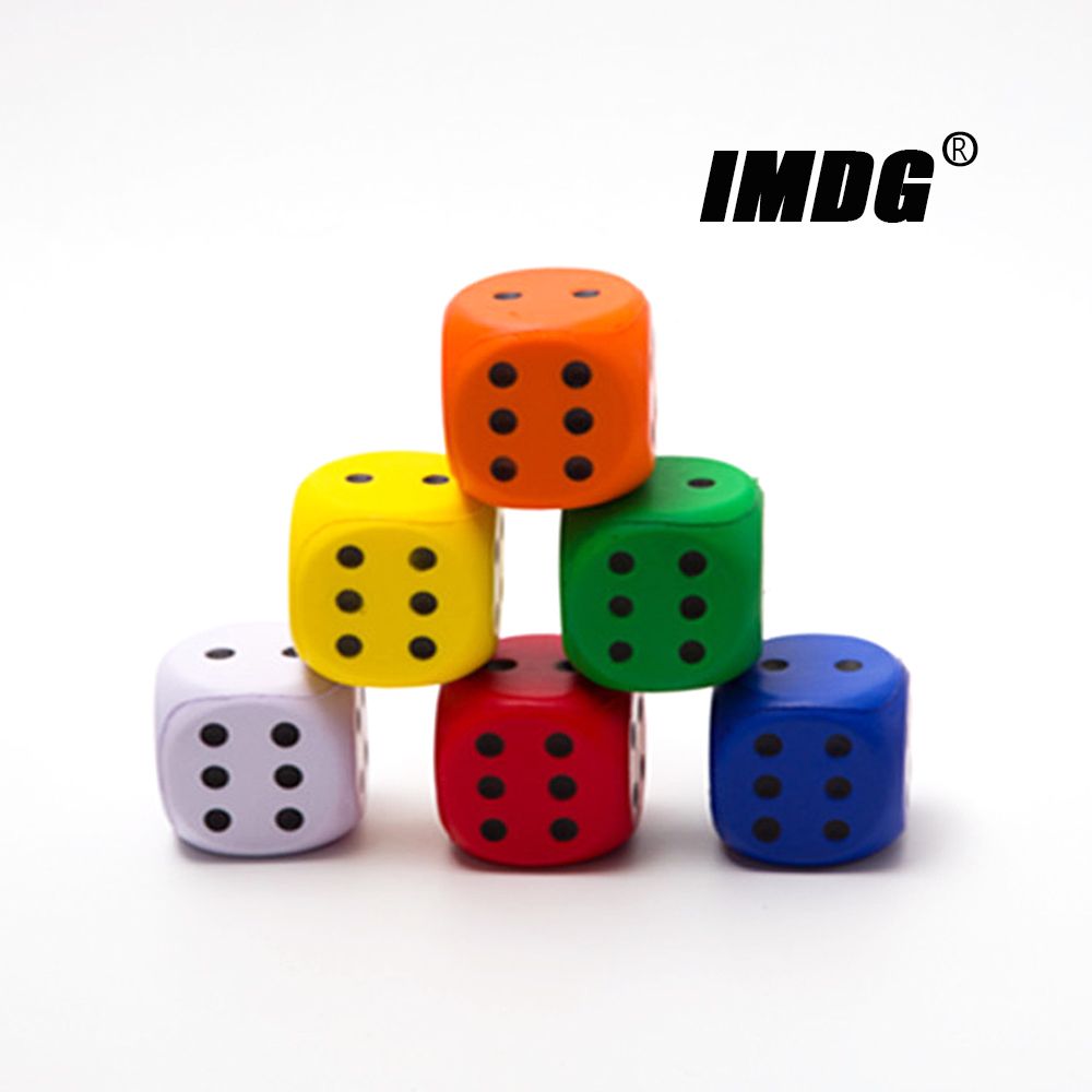 2pcs/pack Sponge Dice 6cm Large Size Colorful Dice Solid